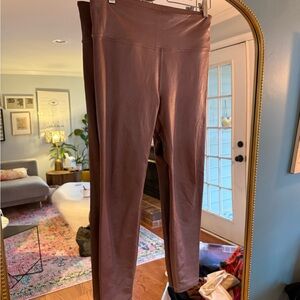 Athleta Pinkish Faux Leather Leggings